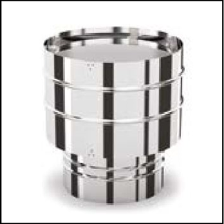 Solinox dubbelwandig 100 mm inw. Zweedse kap