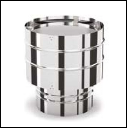 Solinox dubbelwandig 130 mm inw. Zweedse kap