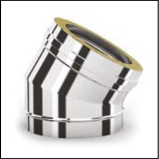 Solinox dubbelwandig 100 mm inw. bocht 30 graden