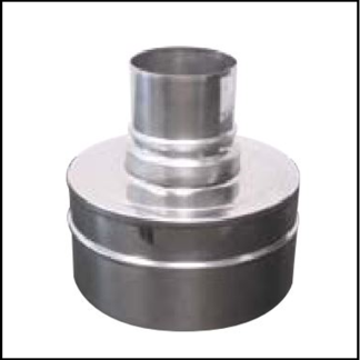 Solinox dubbelwandig 100 mm inw. Onderaansluitstuk >EW 100