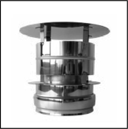 Solinox dubbelwandig 130 mm inw. Trekkende kap Nelson
