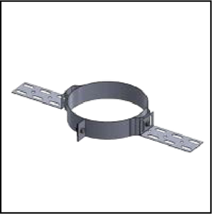 Holetherm dubbelwandig 130 mm inw. Dak bevestigingsbeugel