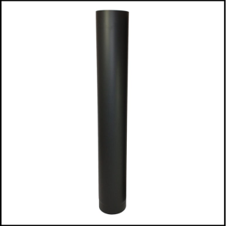 Enkelwandig staal 0,6 mm rond 100 mm buis L100 cm zwart