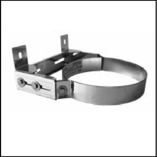 Solinox dubbelwandig 100 mm inw. Muurbeugel rvs 4 tot 11