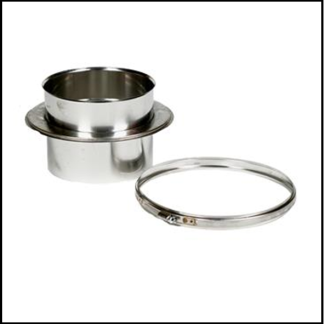 Holetherm dubbelwandig 100 mm inw. Onderaansluitstuk >EW 100