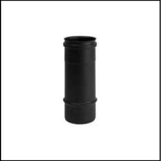 Enkelwandig RVS PK rond 100 mm buis L25 cm zwart