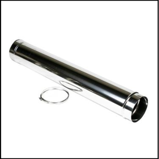 Holetherm RVS enkelwandig 125 mm inw. Lengte 100 cm