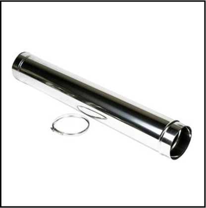 Holetherm RVS enkelwandig 125 mm inw. Lengte 100 cm