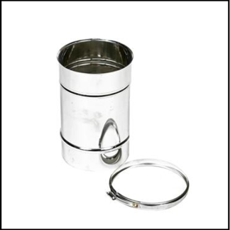 Holetherm RVS enkelwandig 125 mm inw. Lengte 25 cm