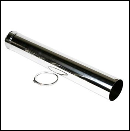 Holetherm RVS enkelwandig 150 mm inw. paspijp lang 100 cm