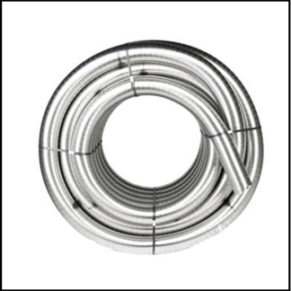 Holetherm RVS flex 125 mm inw. enkelwandig per meter