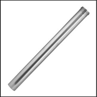Holetherm RVS enkelwandig 100 mm inw. Lengte 100 cm