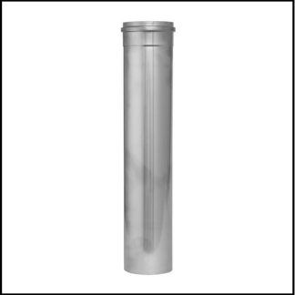 Holetherm RVS enkelwandig 100 mm inw. Lengte 50 cm