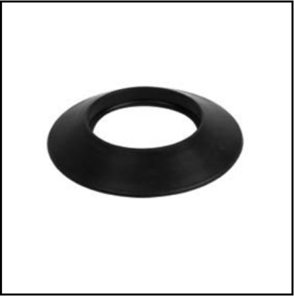 Enkelwandig RVS PK rond 100 mm Silicone rozet zwart