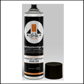 Spuitbus hittebestendige verf 400 ml, Kleur Donker Antraciet Ral 9318