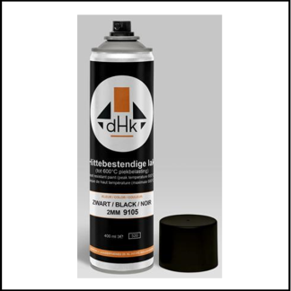 Spuitbus hittebestendige verf 400 ml, Kleur Zwart Ral 9105