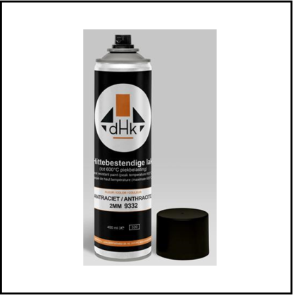 Spuitbus hittebestendige verf 400 ml, Kleur Antraciet Ral 9332