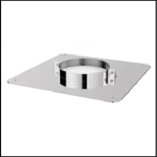 Solinox dubbelwandig 130 mm inw. Verdiepingsondersteuning rvs