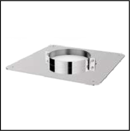 Solinox dubbelwandig 130 mm inw. Verdiepingsondersteuning rvs
