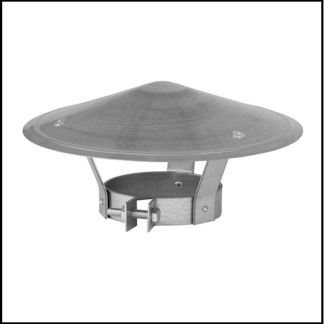 Regenkap gegalvaniseerd klemmaat 190 tot 200 mm
