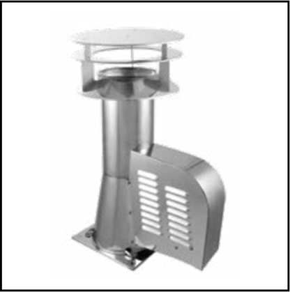 FLEXIVENT RGV + kap + vierkantplaat rond 200 mm