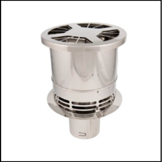 BLUE CHIM - rookgasventilator (incl afstandsbed) - rvs 150-200