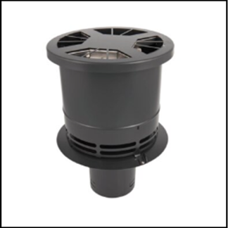 BLUE CHIM - rookgasventilator (incl afstandsbed) - zwart 150-200