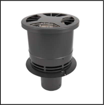 BLUE CHIM - rookgasventilator (incl afstandsbed) - zwart 150-200